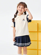 Balabala Kids' Suit Boys' Short Sleeve Two-Piece Set 2024 New Summer Girls' Clothing Campus Style Sibling Outfit